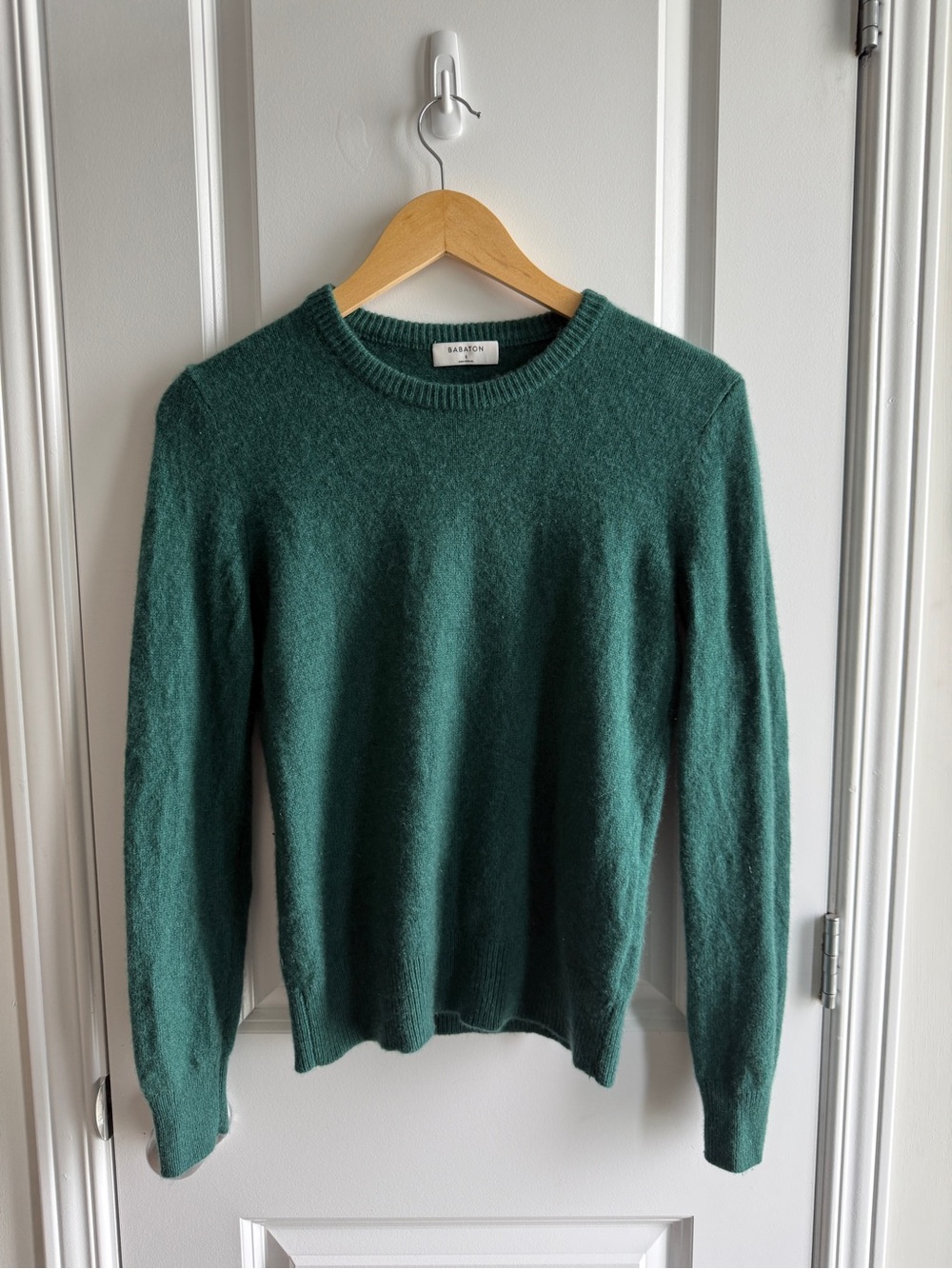 Babaton Aritzia Cashmere Crewneck Sweater Teal/Forest Green S